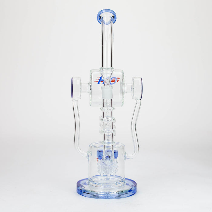 H2O | 14" glass water bong [H2O-5022] Glass Bong Canadian Distributor