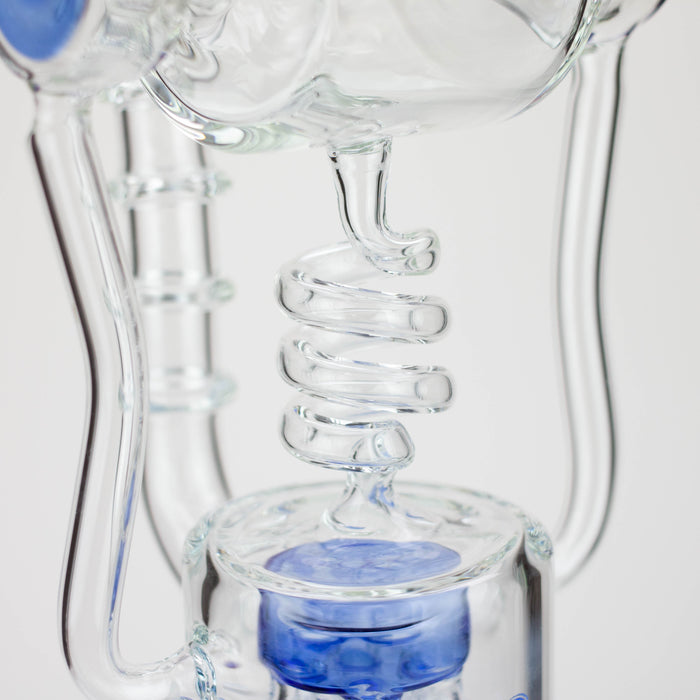 H2O | 14" glass water bong [H2O-5022] Glass Bong Canadian Distributor