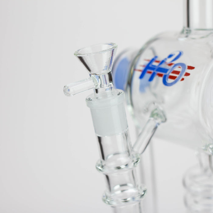 H2O | 14" glass water bong [H2O-5022] Glass Bong Canadian Distributor