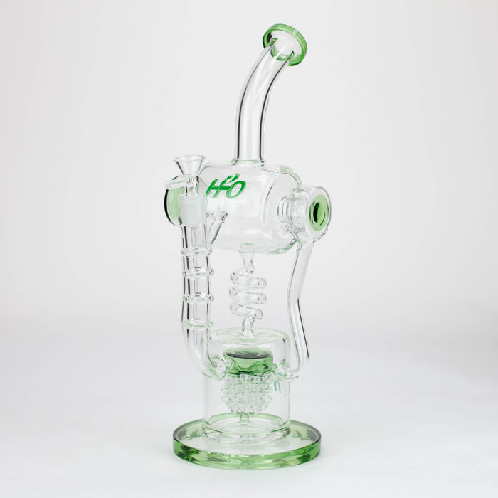H2O | 14" glass water bong [H2O-5022] Glass Bong Canadian Distributor Green