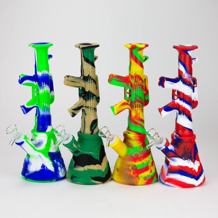 Fortune | 11-½" Silicone AK-47 Bong-Assorted Resin · Silicone · Plastic Bong Super Supplys Inc