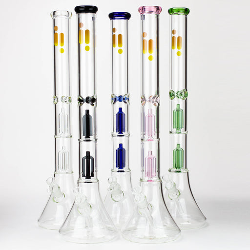 Infyniti | 24" Dual tree 7mm beaker glass water bong Glass Bong ONE