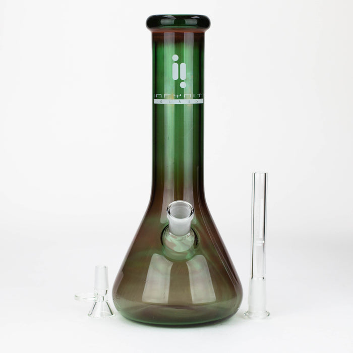 Infyniti |12' Green tube glass water bong Beaker Bong ONE