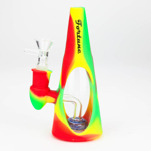 Fortune | 6.5" Multi-color Cone silicone water bong-Assorted [SP1049Q] Resin · Silicone · Plastic Bong ONE
