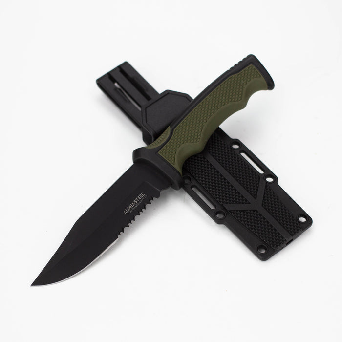 ALPHASTEEL | Fixed Blade Knife with ABS Sheath [2818]