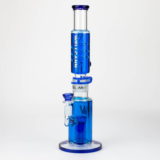 WELLCANN | 15" Glycerine Detachable Glass Bong [502] Glass Bong Northern Aurora Trading Ltd Blue