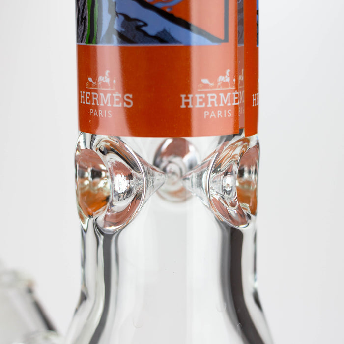 15.5" 9 mm Graphic glass water bong [GBT2117] Glass Bong ONE