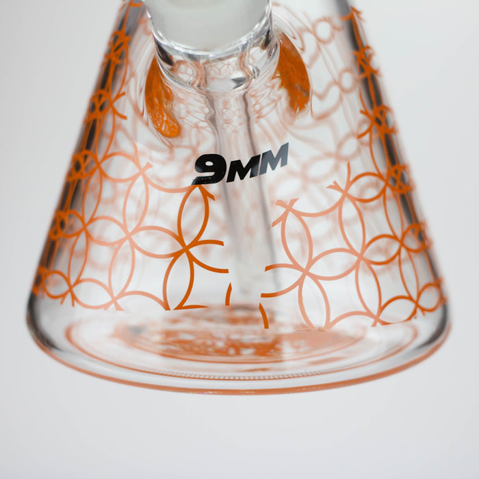 15.5" 9 mm Graphic glass water bong [GBT2117] Glass Bong ONE