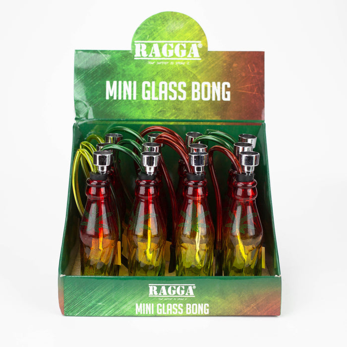 5" rasta mini glass water pipe display of 12 Glass Pipe JJ Distribution