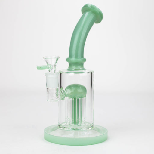 8.5" 8arms perc Glass Bubbler [G31012] Glass Bong Purple Haze Smoke Inc Mint Green