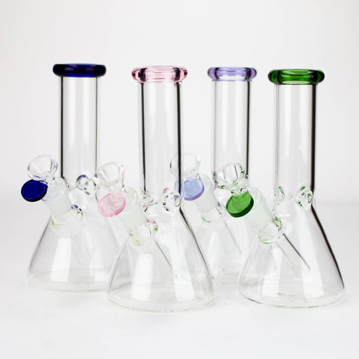 8" Glass beaker water bongs [G23177] Glass Bong Purple Haze Smoke Inc