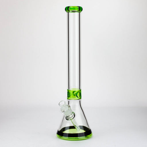 18" Classic 7 mm glass Beaker bong [G23172] Glass Bong Purple Haze Smoke Inc Neon Green