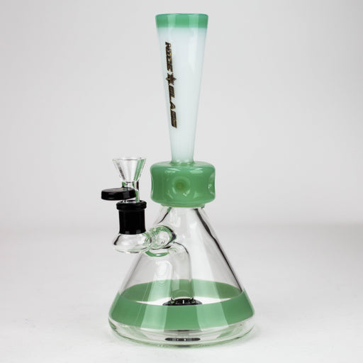 NG-10 inch Thin Waist Bubbler [S369] Glass Bong High-End Brands Glass MINT+WHITE