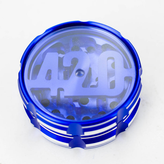 4 Parts 420 Aluminum Grinder-Blue [CNC6404-420]
