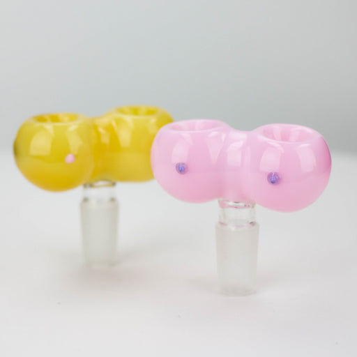 Color Boobs design Glass Dual Bowl Bowl · Popper Canadian Distributor