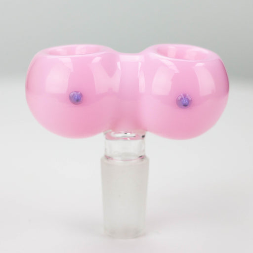 Color Boobs design Glass Dual Bowl Bowl · Popper Canadian Distributor Pink