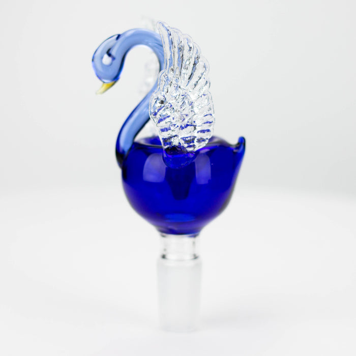 Swan Blue Glass Bowl [LM27]