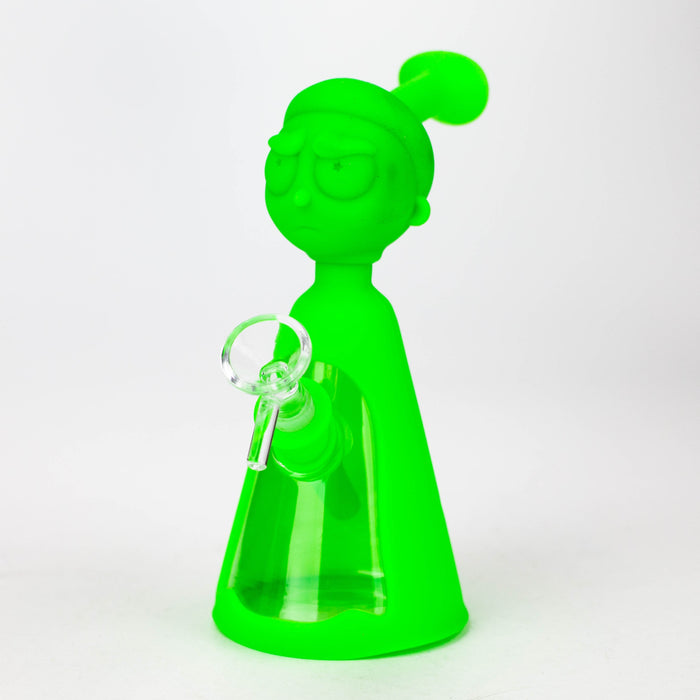 7" RM Cartoon multi colored silicone water bong [H120]