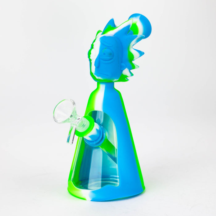 7" RM Cartoon multi colored silicone water bong [H119]
