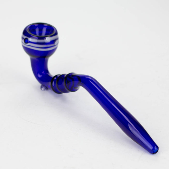 8" Gandalf blue color glass hand pipe pack of 2