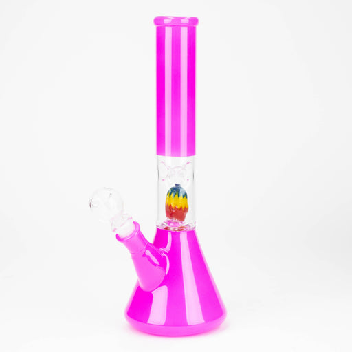 12" Rasta Water Beaker Water Bong [UB-12-RASTA] Glass Bong JJ Distribution Pink