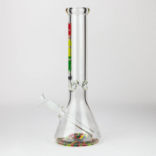 DANK | 14" 7mm Beaker Bong with Colour Bottom Glass Bong Northern Aurora Trading Ltd