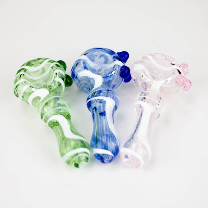 3.5" soft glass hand pipe Pack of 2 [10953]