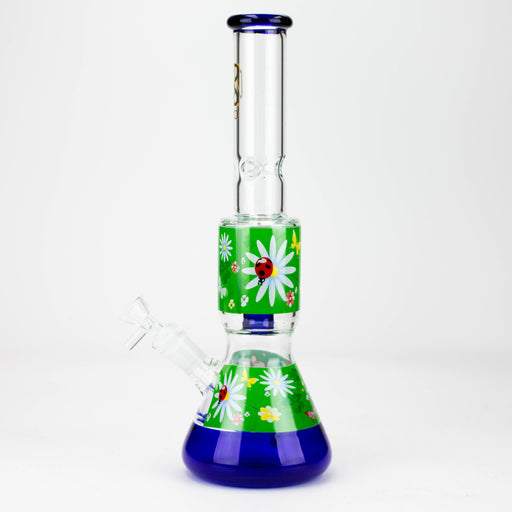 BLO | 13" Flower decal glass bong Glass Bong BANKA