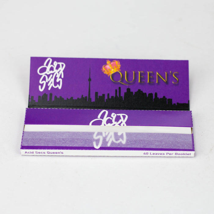 Acid Secs | Ultra thin rice Queen's Rolling Papers