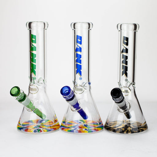 DANK | 12" 7mm Beaker Bong with Thick Decal Base Glass Bong Northern Aurora Trading Ltd