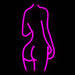 LED Neon Decoration Signs - Sexy Collections Flag · Sign JJ Distribution Lady Body (16" x 8")