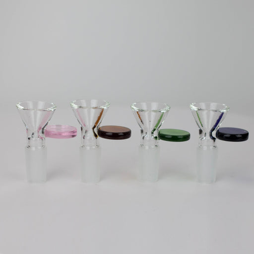 ZGlass bowl with color round handle Pack of 3 Bowl · Popper 777 Smoke