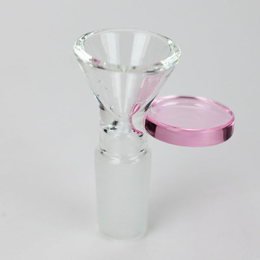 ZGlass bowl with color round handle Pack of 3 Bowl · Popper 777 Smoke Pink [Pack of 3]