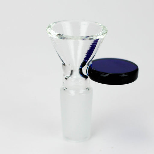 ZGlass bowl with color round handle Pack of 3 Bowl · Popper 777 Smoke Blue [Pack of 3]