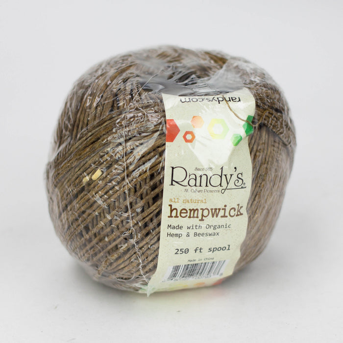 Randy’s® | Organic Hemp Wick – Assorted Sizes Display Pack LEHIGH WHOLESALE Bulk Roll (250') [4 Spools /box]