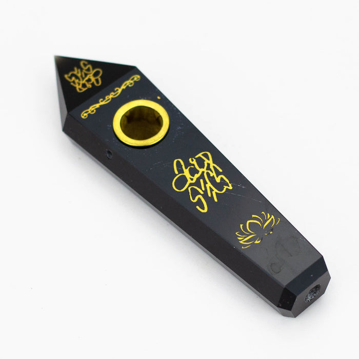 Acid Secs |  Custom Golden Engraving Pipe with Choke