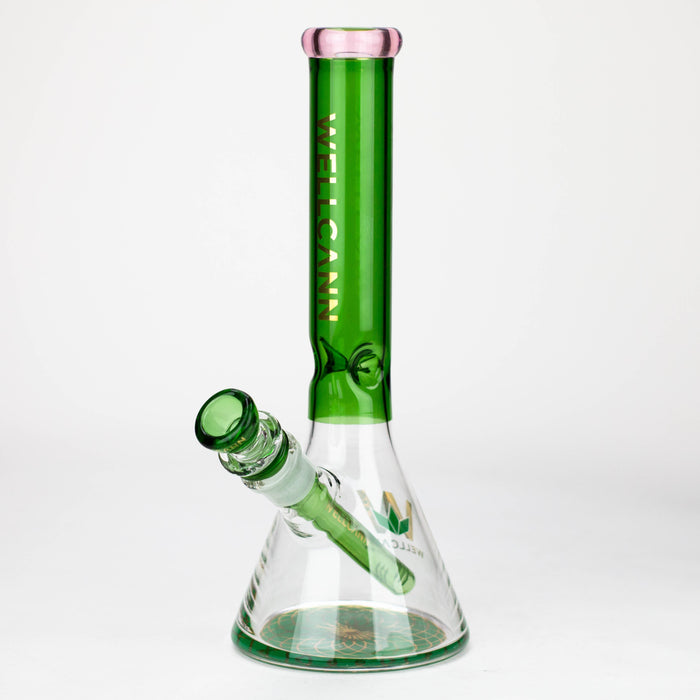 Wellcann | 10" Coloured Glass Beaker Bong with Wide Mouth