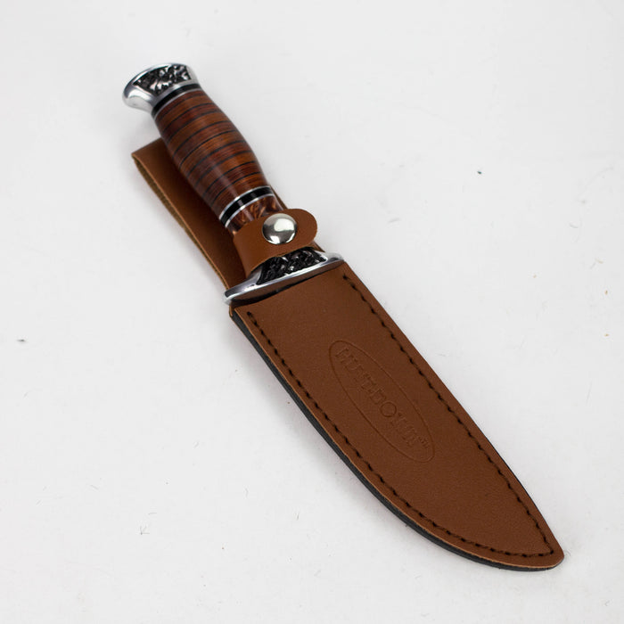 Hunt-Down | 10" Fixed Blade Knife with engraved Handle and Sheath [9114]