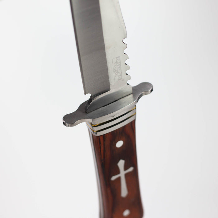 Defender-Xtream | 11" Hunting Knife Full Tang Stainless Steel Blade with Wood Handle [8155]