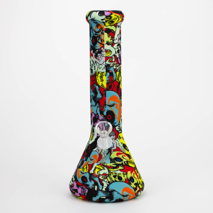 12" Silicone Bong  with Assorted Graphics [7050090B]
