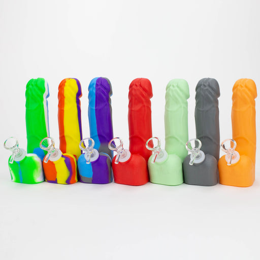 7" Silicone Penis Shape Bong [7050155B] Resin · Silicone · Plastic Bong Purple Haze Smoke Inc