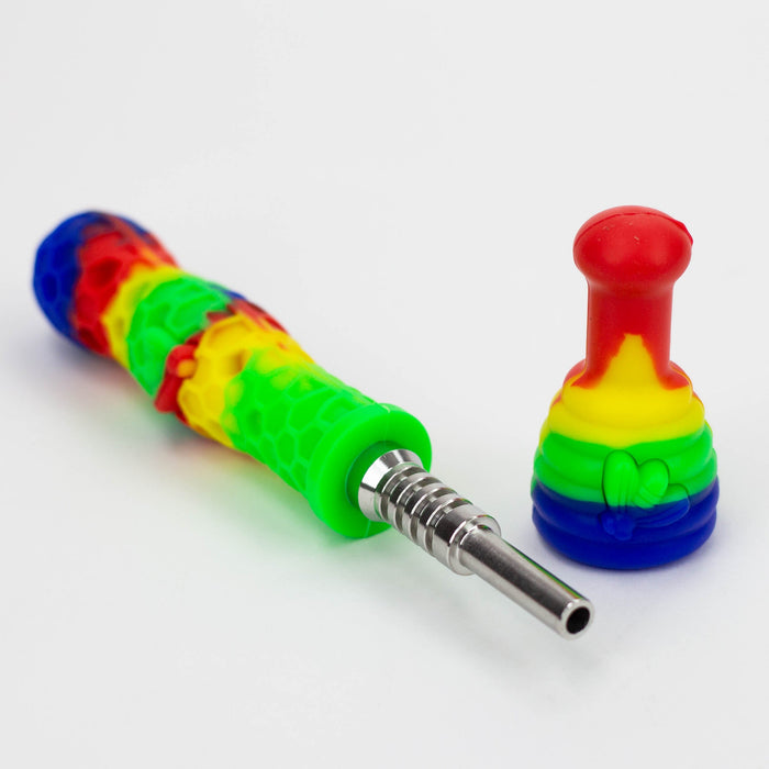 7" Silicone Nectar Collector Honey Pattern [7050031]-Assorted