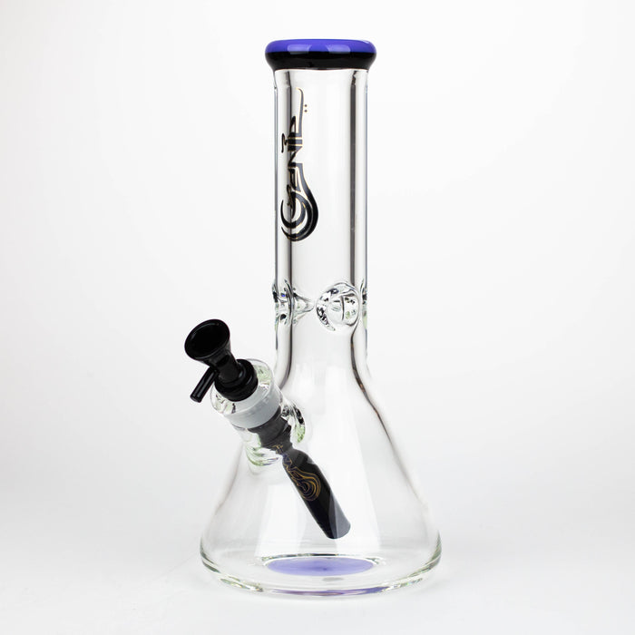 Genie | 12" Classic beaker 9 mm glass water bong [BK001] Glass Bong ONE Milky Purple