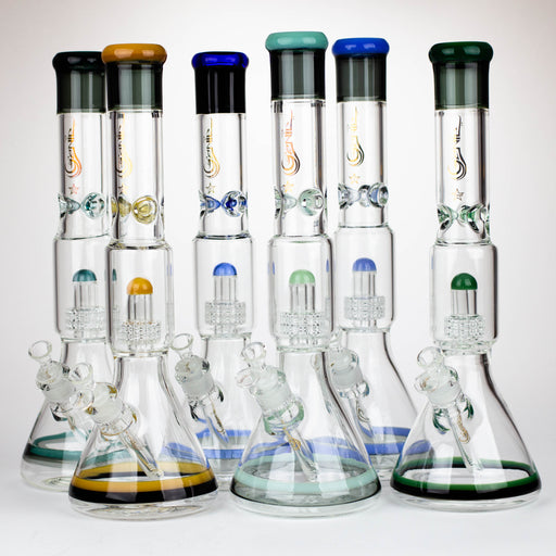 GENIE | 17" shower head percolator 7 mm glass water bong [GB20011] Glass Bong ONE