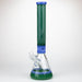 Genie | 17" sandblasted artwork tube 7 mm glass water bong [GB21006] Glass Bong ONE Green A