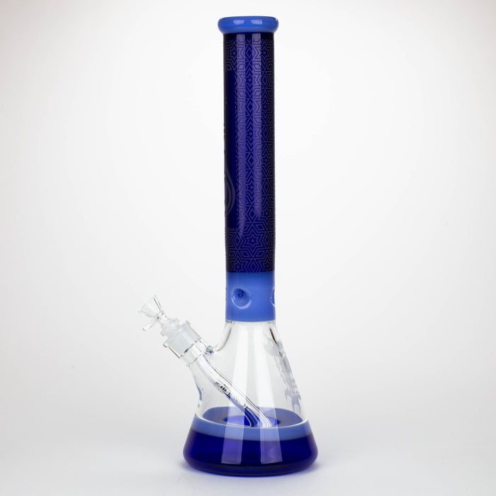 Genie | 17" sandblasted artwork tube 7 mm glass water bong [GB21006] Glass Bong ONE