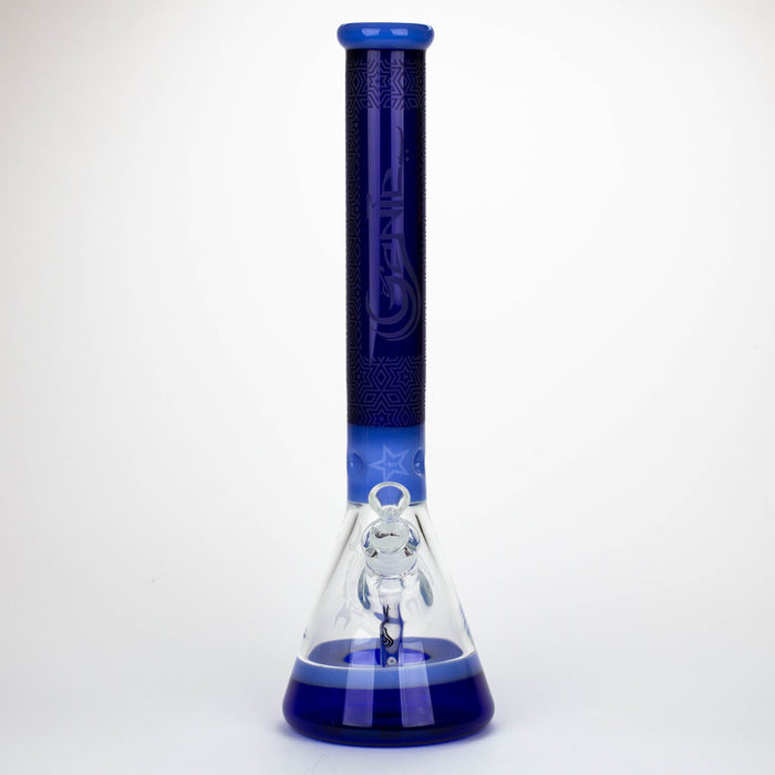 Genie | 17" sandblasted artwork tube 7 mm glass water bong [GB21006] Glass Bong ONE