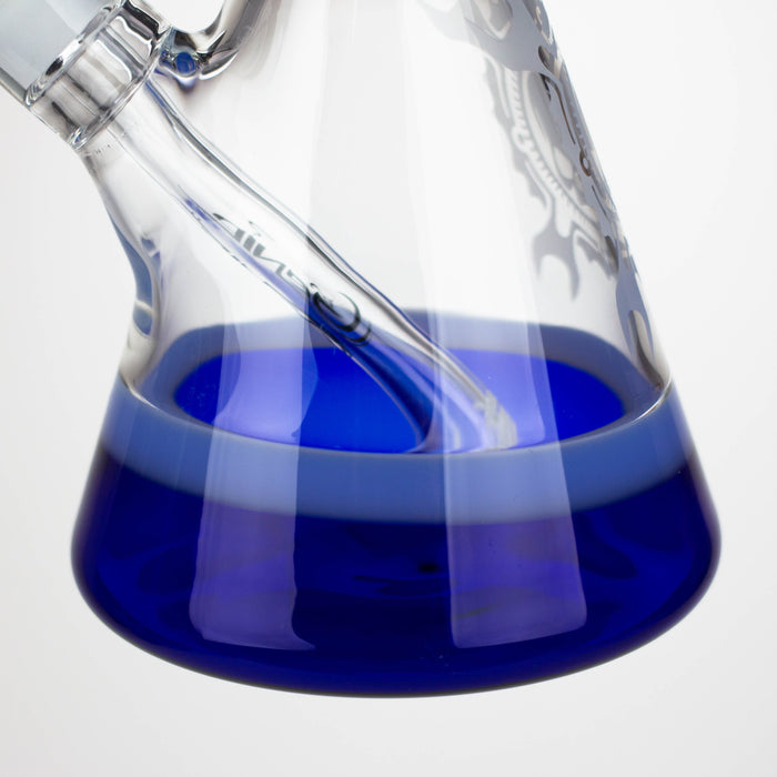 Genie | 17" sandblasted artwork tube 7 mm glass water bong [GB21006] Glass Bong ONE