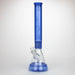 Genie | 17" sandblasted artwork tube 7 mm glass water bong [GB21006] Glass Bong ONE Light Blue