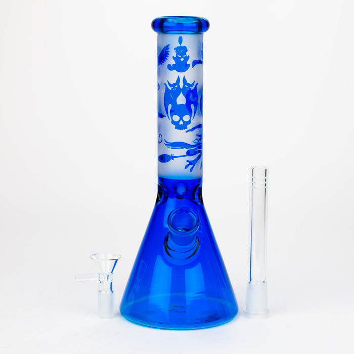 10" Glass Bong With Halloween Design [BH068]